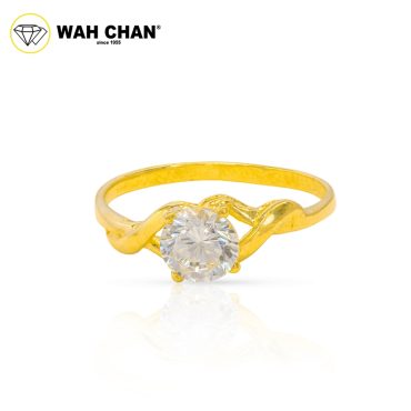 WAH CHAN 916 Gold Ring Zirconia Nikah ZRR1011