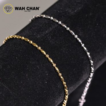 WAH CHAN S925 ITALIAN Silver Bracelet - Bead Moon 2mm N2B00008