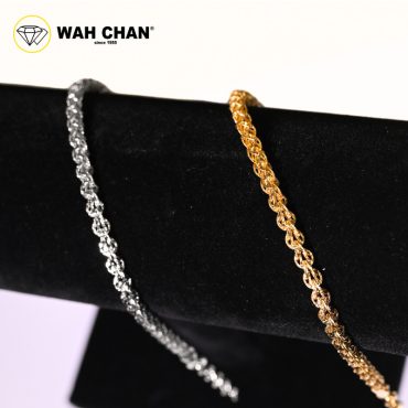 WAH CHAN S925 ITALIAN Silver Bracelet - Double Round Link N2B00009