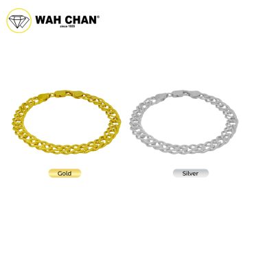 WAH CHAN S925 ITALIAN Silver Bracelet - Rombo Pave N2B00013