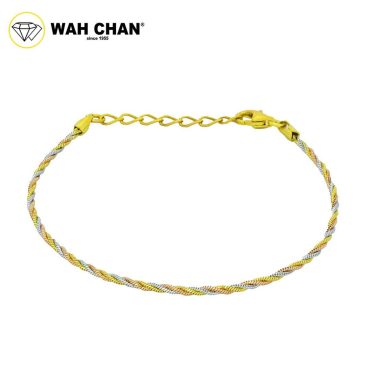 WAH CHAN S925 ITALIAN Silver Bracelet - Paper Clip Stardust N2B00025-10236