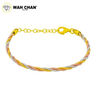 WAH CHAN S925 ITALIAN Silver Bracelet - Tiny Twisted Rope NSBCM003