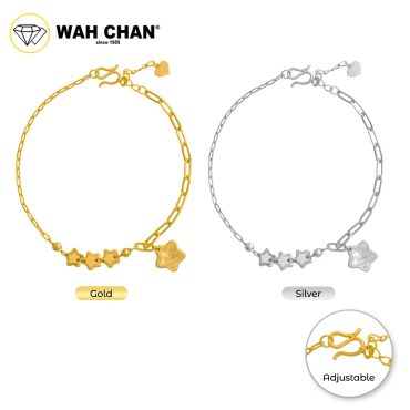 WAH CHAN S925 ITALIAN Silver Bracelet - Stars NSBCO1007