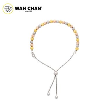 WAH CHAN S925 ITALIAN Silver Bracelet - Chaining Beads NSBCM019