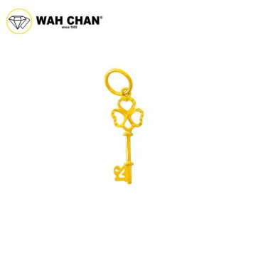 WAH CHAN 916 Gold Pendant - Clover Key OSP1364
