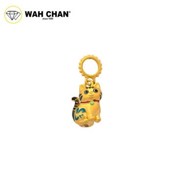 WAH CHAN 916 Gold Pendant - Golden Cat OSP1367