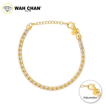 WAH CHAN S925 ITALIAN Silver Bracelet - 4 Beads Ice Chain NSBBS010