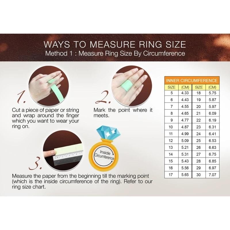 Men Silver Ring S9RSQ045 - White and Black Cincin Perak Untuk Lelaki - Image 5