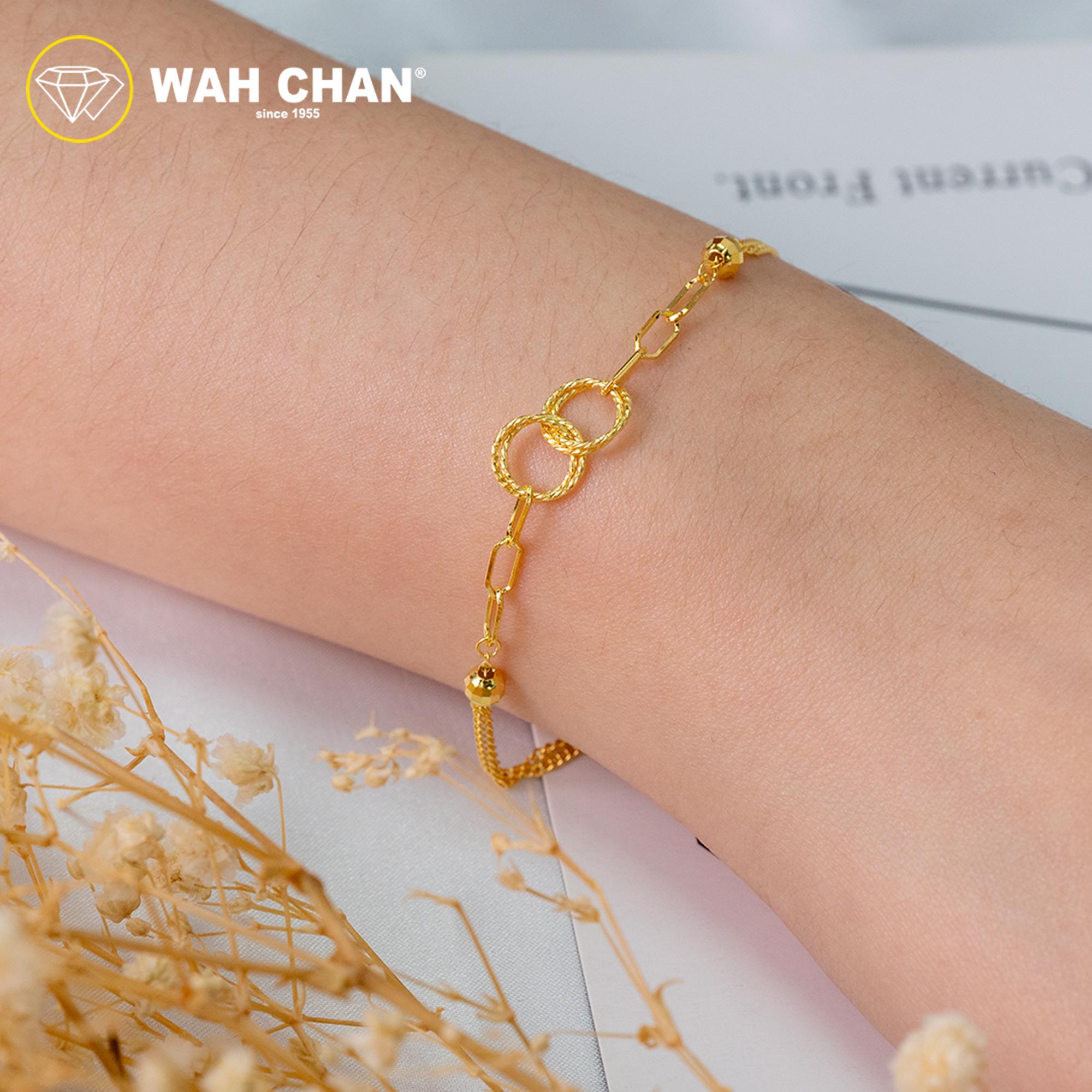 WAH CHAN S925 ITALIAN Silver Bracelet - Double Circle NSBCO1012 - Image 6