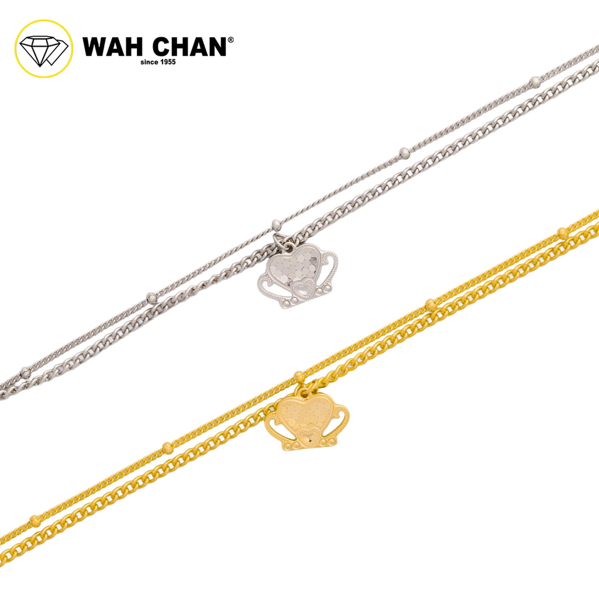 WAH CHAN S925 ITALIAN Silver Bracelet - Double Heart NSBCO1004 - Image 4