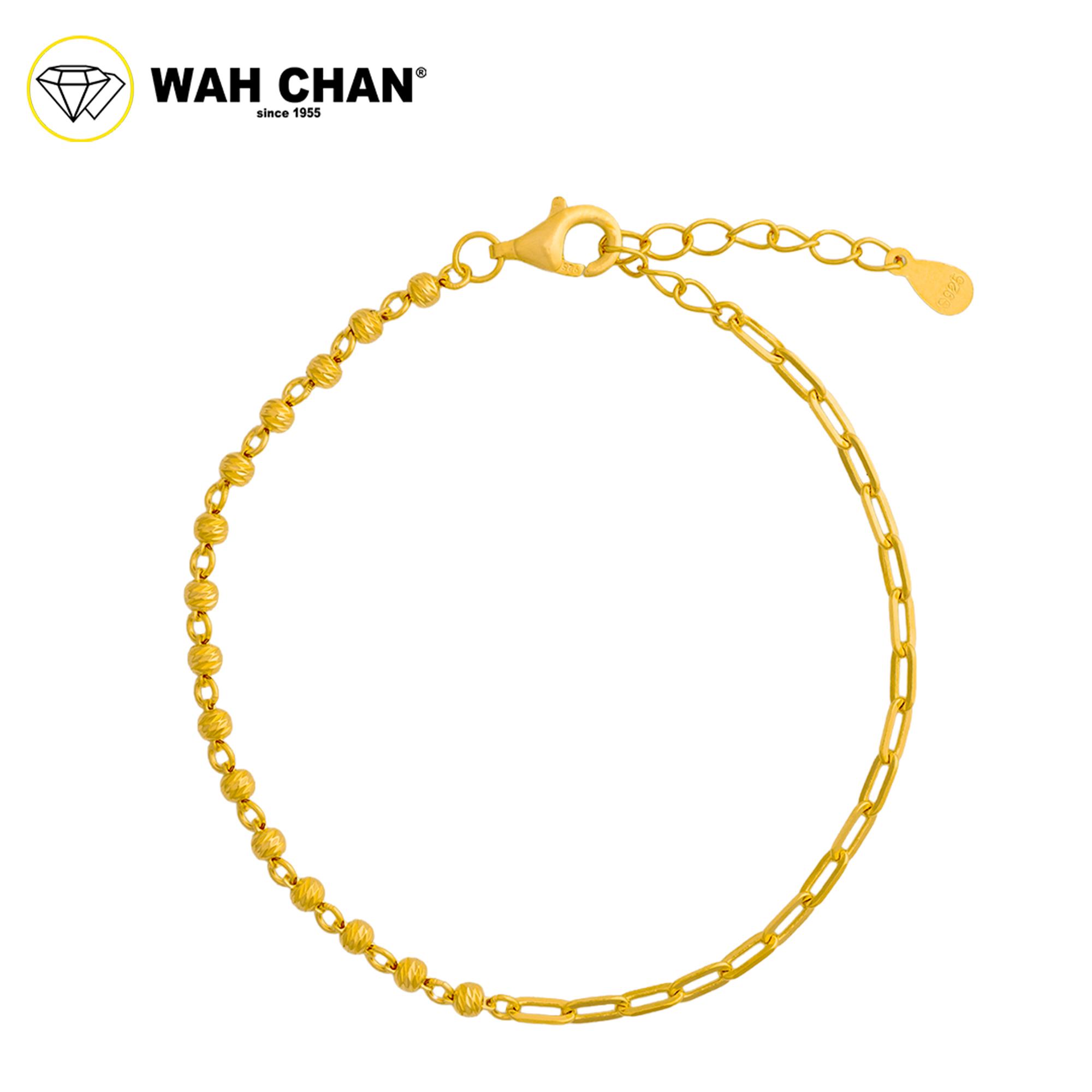 WAH CHAN S925 ITALIAN Silver Bracelet - Beads Chaining NSBCO1016 - Image 2