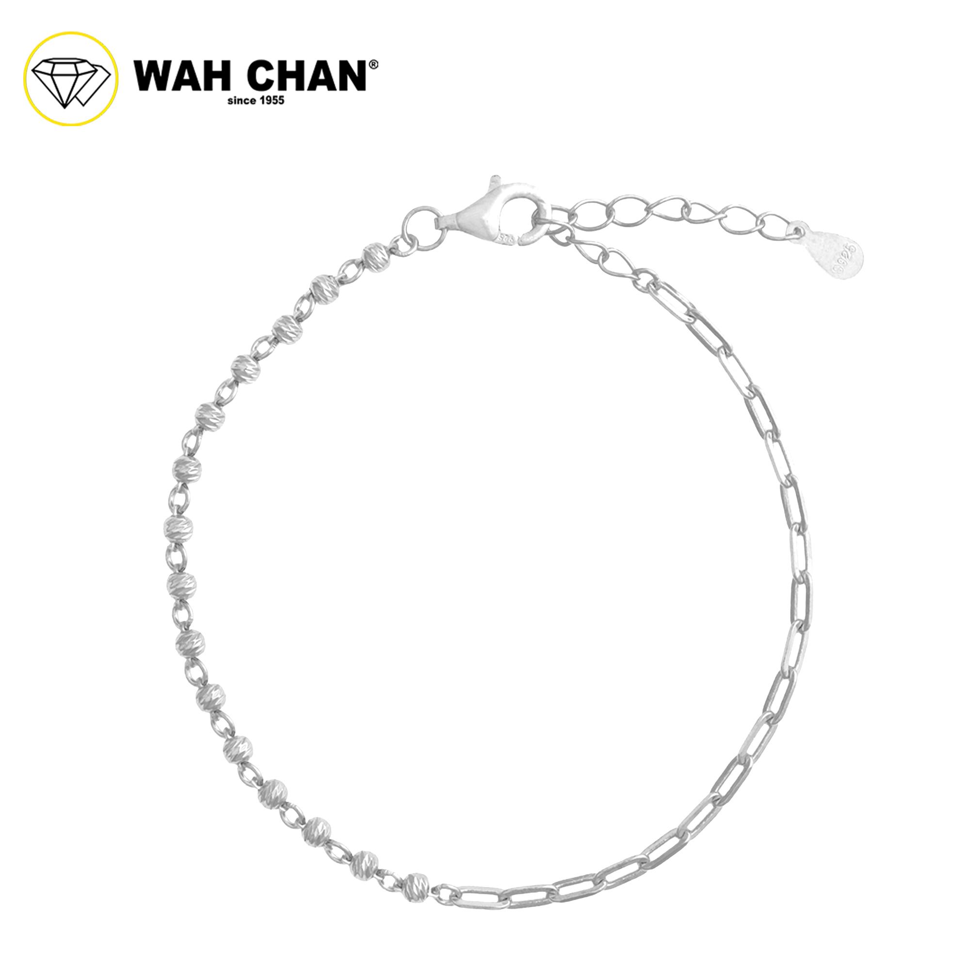WAH CHAN S925 ITALIAN Silver Bracelet - Beads Chaining NSBCO1016 - Image 3