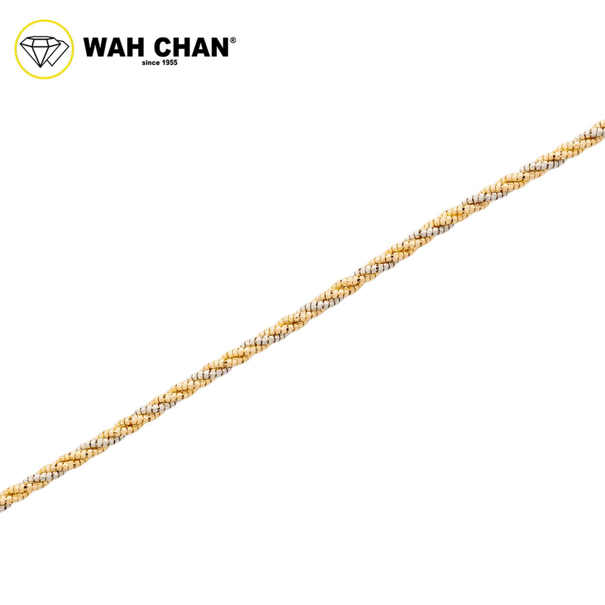 WAH CHAN S925 ITALIAN Silver Bracelet - Duo Color Rope NSBCM011-RHG - Image 2