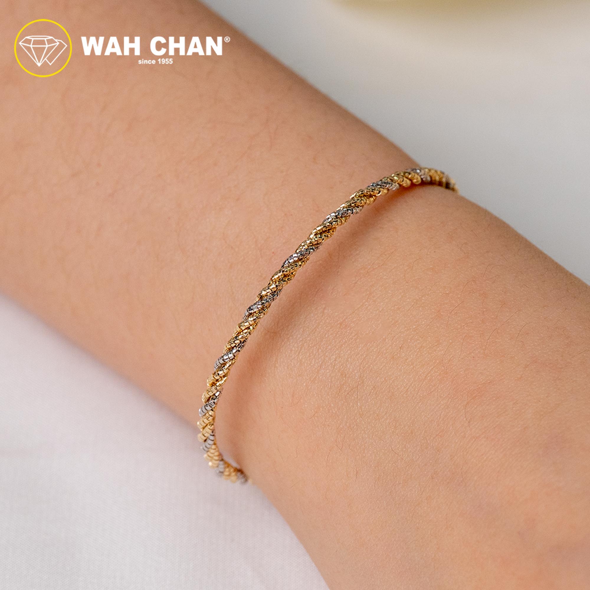 WAH CHAN S925 ITALIAN Silver Bracelet - Duo Color Rope NSBCM011-RHG - Image 3