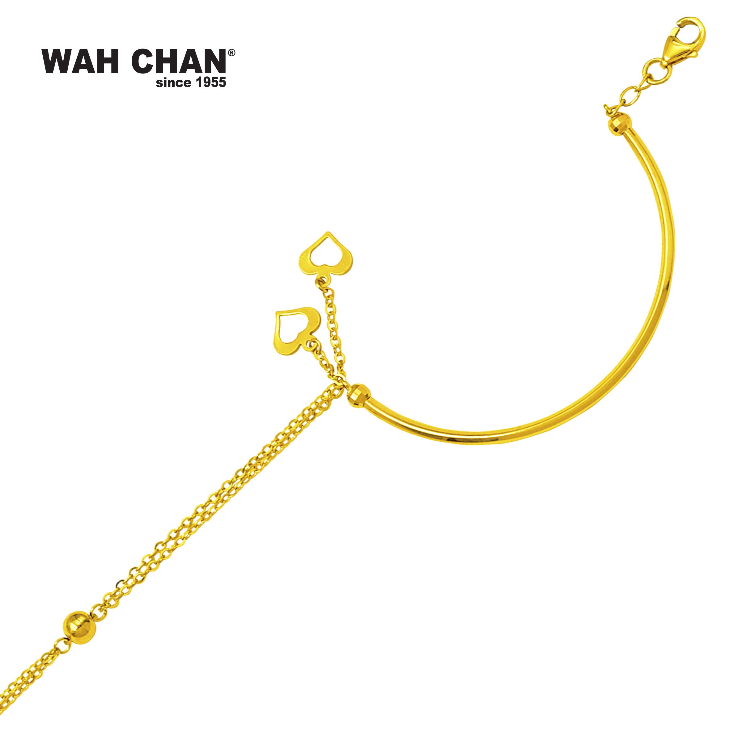 WAH CHAN 916 Gold Bracelet OSB1152A Rantai Tangan Semi Bangle - Image 2