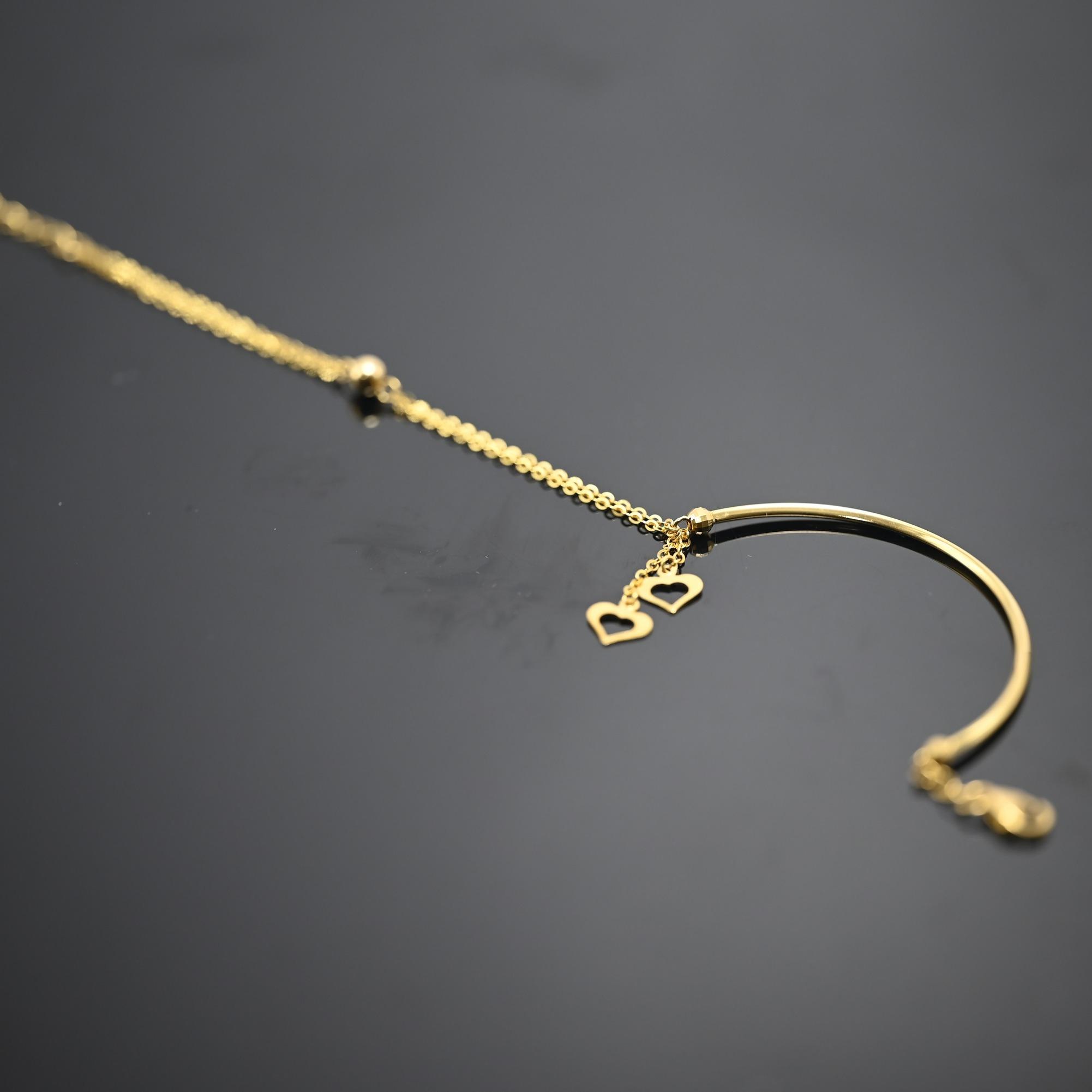 WAH CHAN 916 Gold Bracelet OSB1152A Rantai Tangan Semi Bangle - Image 3