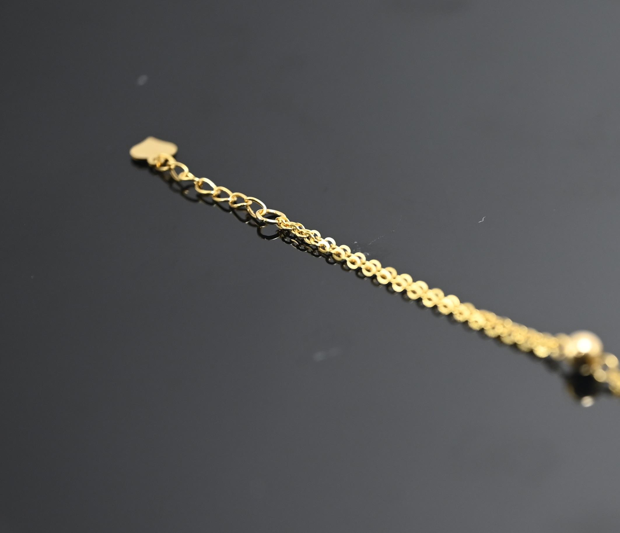 WAH CHAN 916 Gold Bracelet OSB1152A Rantai Tangan Semi Bangle - Image 4