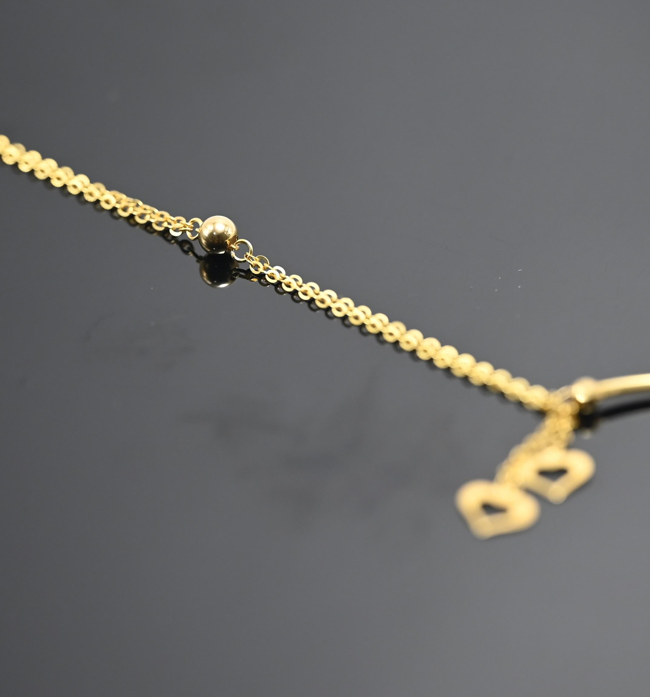 WAH CHAN 916 Gold Bracelet OSB1152A Rantai Tangan Semi Bangle - Image 5