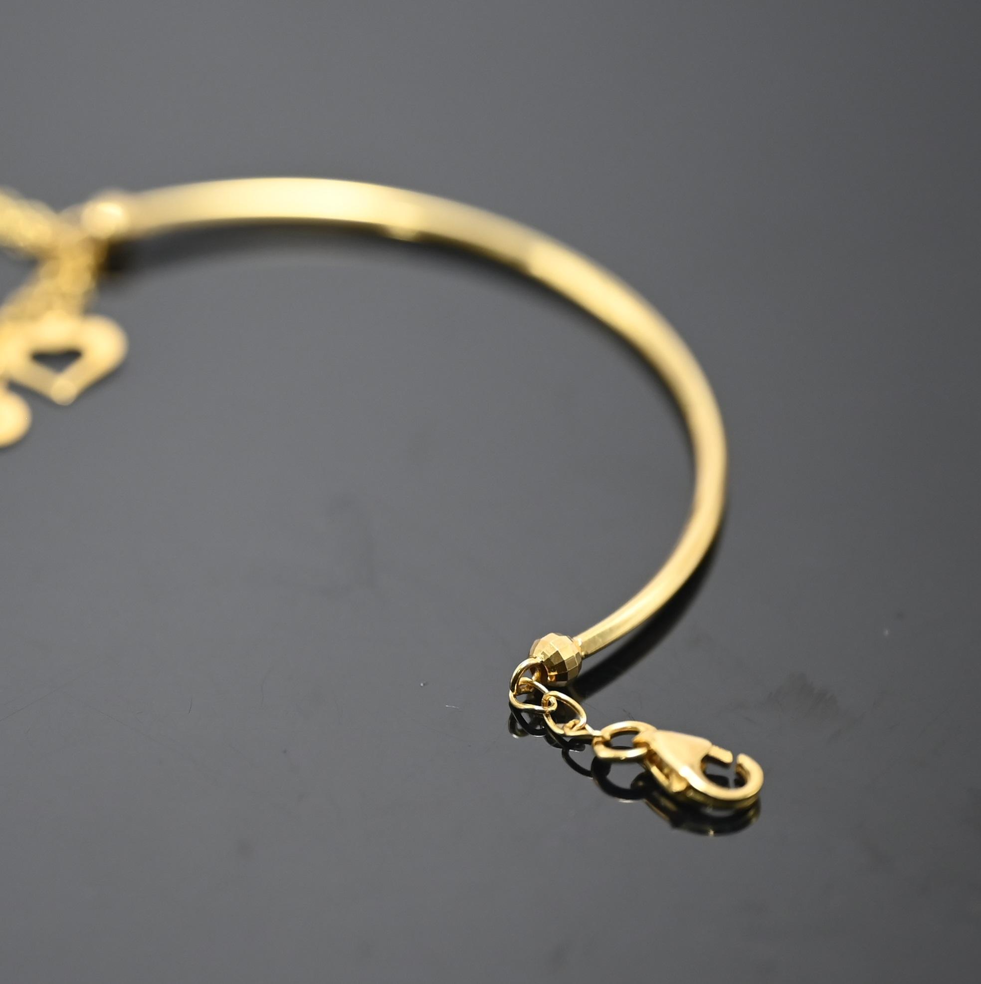 WAH CHAN 916 Gold Bracelet OSB1152A Rantai Tangan Semi Bangle - Image 6