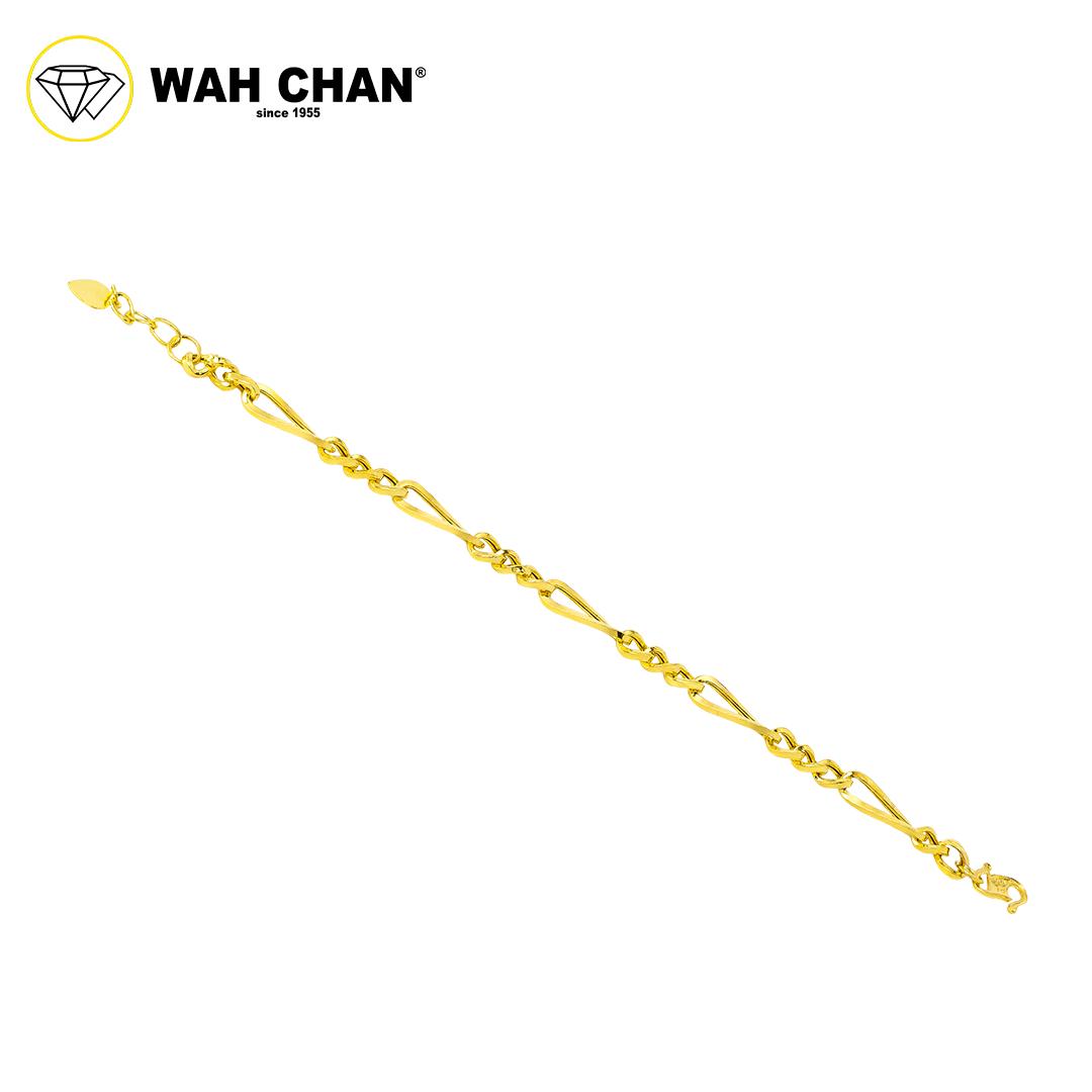 WAH CHAN 916 Gold Bracelet - Chain Link OSB1186 - Image 2