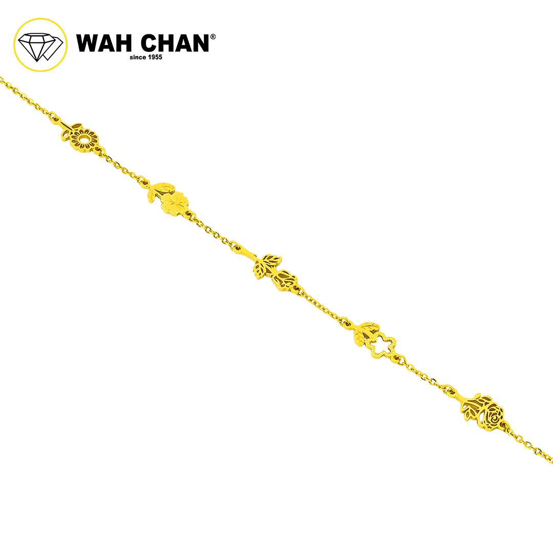 WAH CHAN 916 Gold Bracelet - Flowers OSB1206 - Image 2