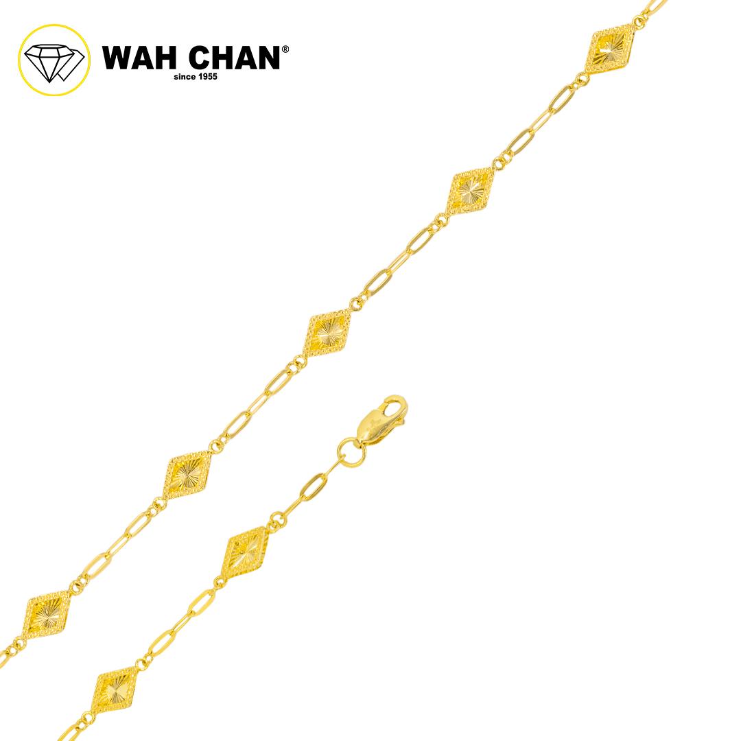 WAH CHAN 916 Gold Bracelet - Diamond Shape OSB1207 - Image 2