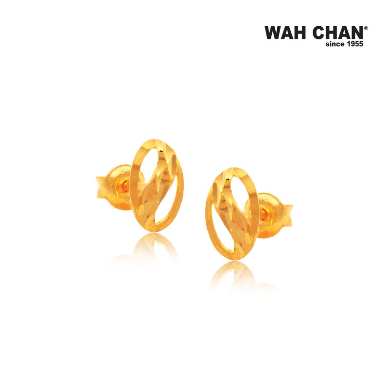 WAH CHAN 916 Gold Earrings (OSE1005) - Image 2