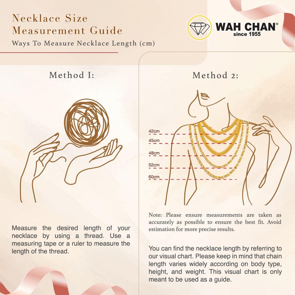 WAH CHAN 916 Gold Necklace - Ribbon with White Gold Plated OSC1063 - Image 4