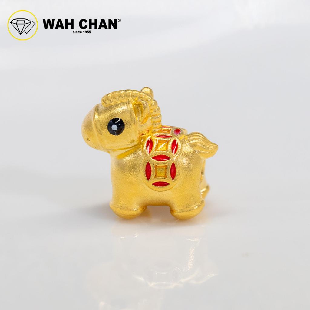WAH CHAN 999 Gold Pendant - Horse Year Pendant Collection - Image 4