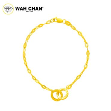WAH CHAN 916 Gold Bracelet - Duo Ring OSB1246