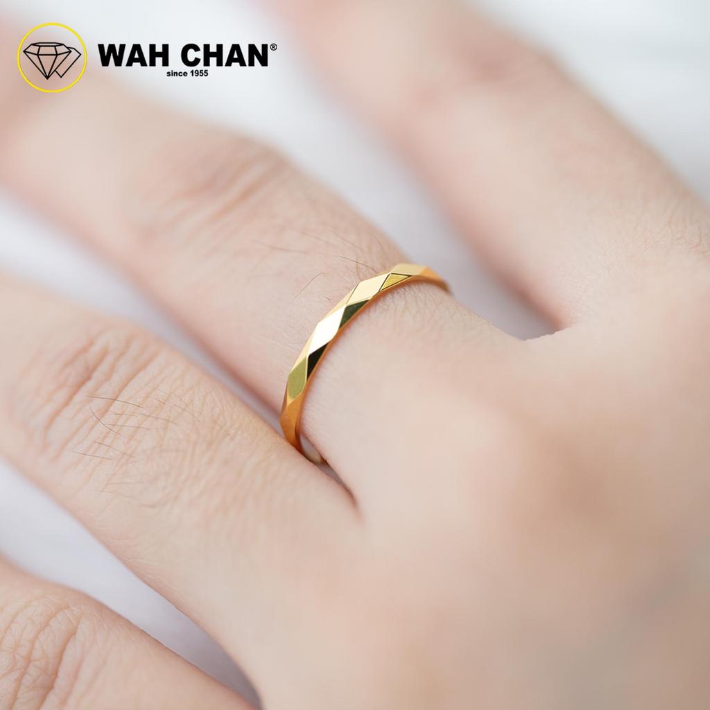 WAH CHAN 916 Gold Ring - Diamond Cut OSR1094