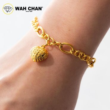 WAH CHAN 916 Gold Bracelet - Gelang Tangan Candy Love Gantung OSB1259