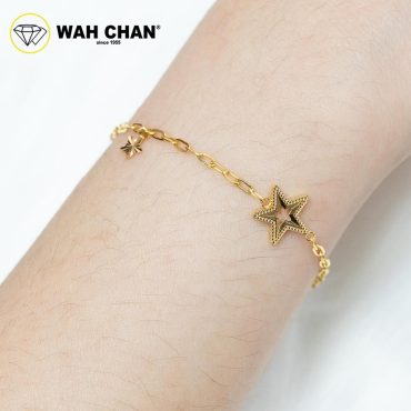 WAH CHAN 916 Gold Bracelet - Shining Star OSB1270