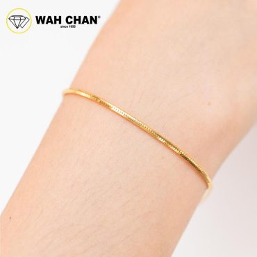 WAH CHAN 916 Gold Bracelet - Mini Snake Skin OSB1272