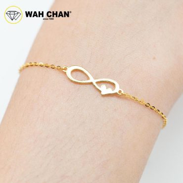 WAH CHAN 916 Gold Bracelet - Infinity Love For You OSB1277