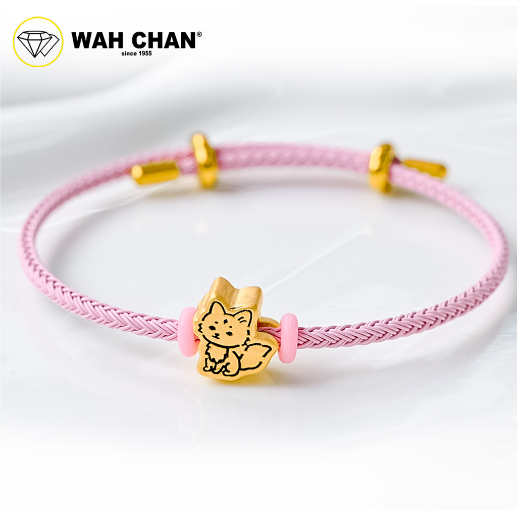 WAH CHAN 999 Gold Pendant - Little Fox B55 - Image 3