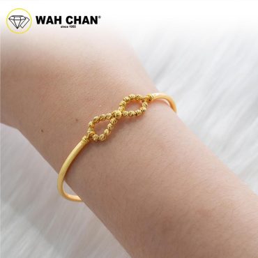 WAH CHAN 916 Gold Bangle - Infinity Boba OSG1015