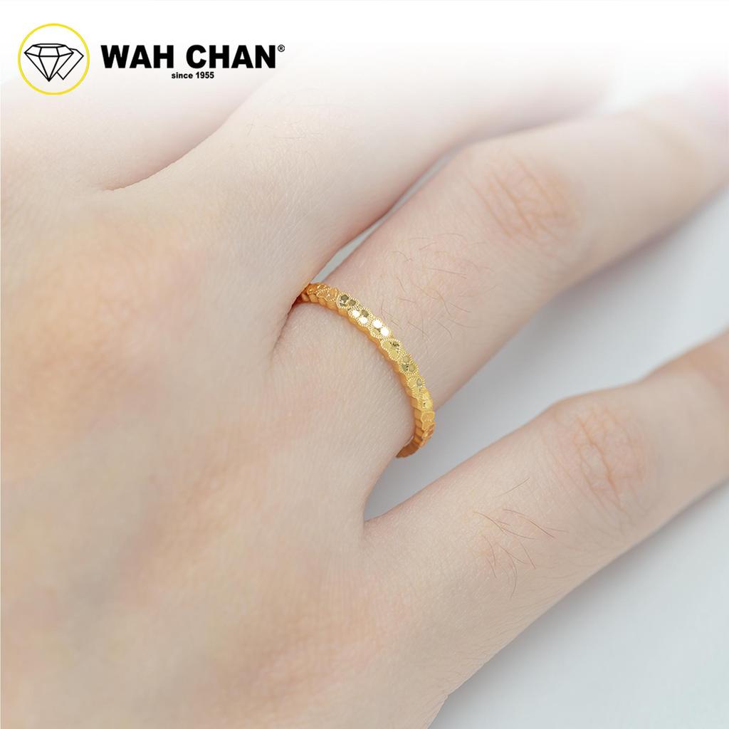 WAH CHAN 916 Gold Ring - Love Honeycomb Ring OSR1107