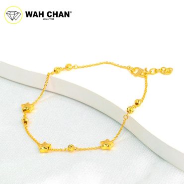 WAH CHAN 916 Gold Bracelet - Gelang Kendi Little Stars OSB1309