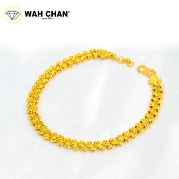 WAH CHAN 916 Gold Bracelet - Gelang Boba Biji Anggur OSB1311
