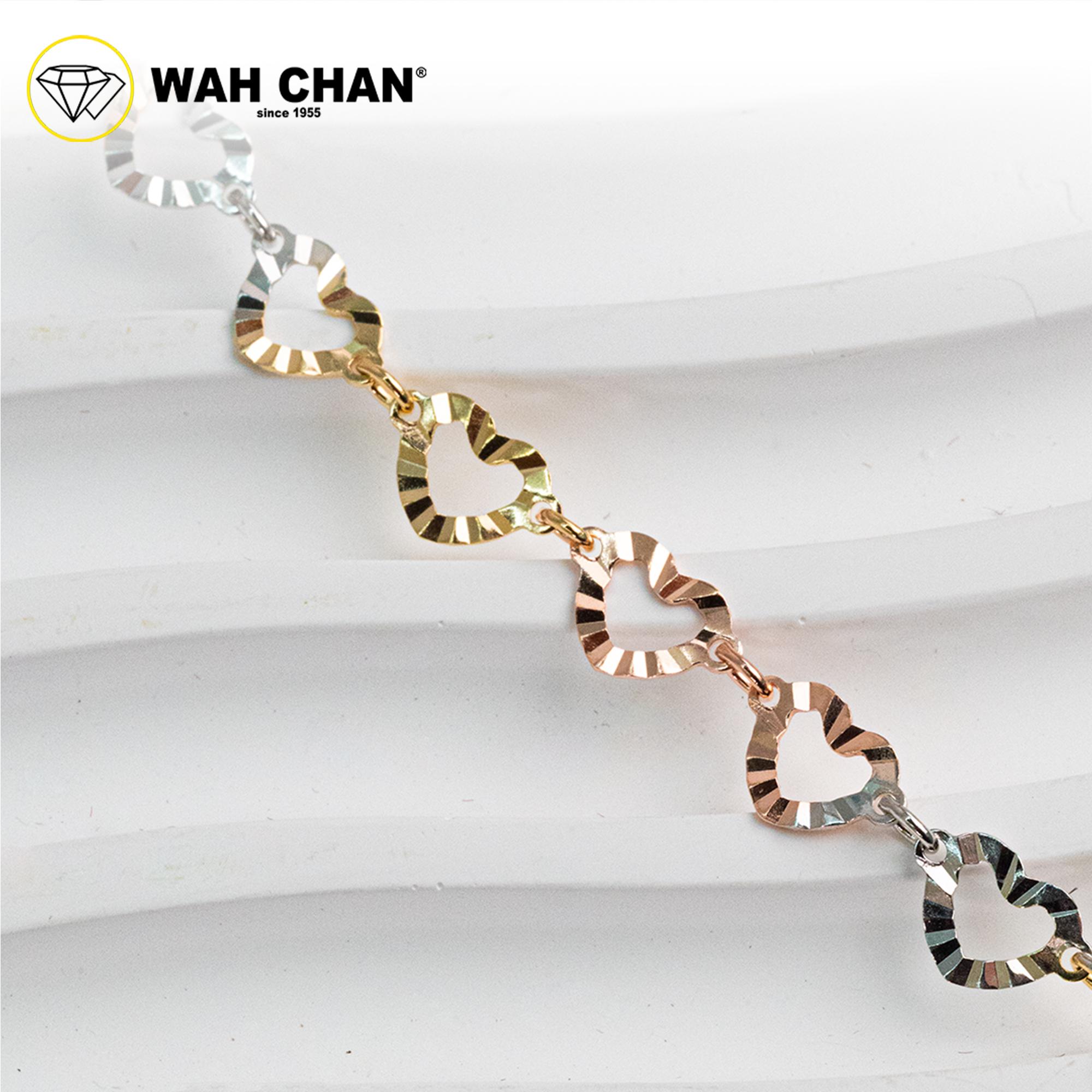 WAH CHAN S925 ITALIAN Silver Bracelet - Love Link 3C NSBLV005 - Image 3