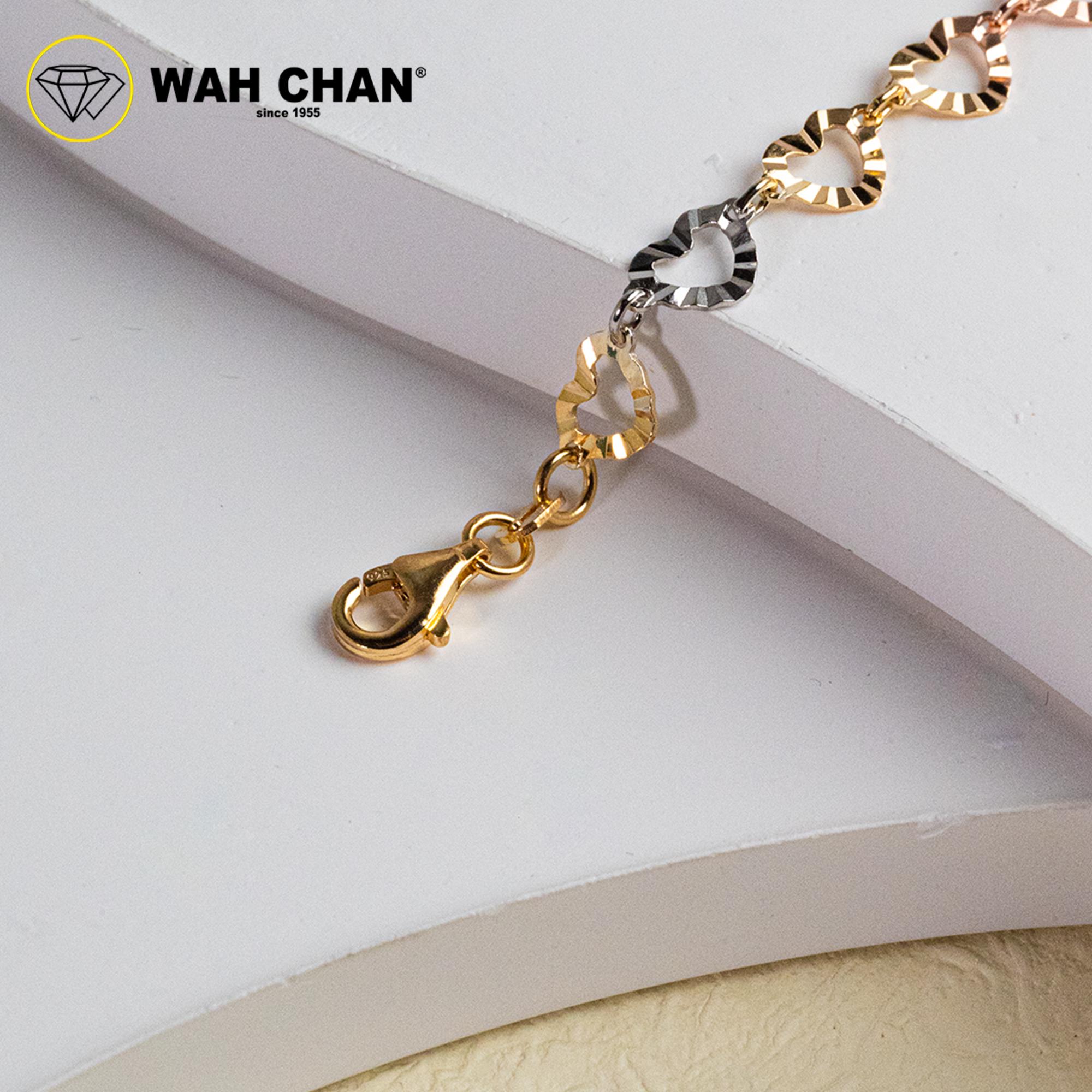 WAH CHAN S925 ITALIAN Silver Bracelet - Love Link 3C NSBLV005 - Image 4