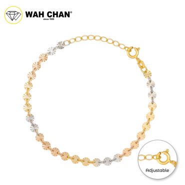 WAH CHAN S925 ITALIAN Silver Bracelet - Sunburst 3C NSBLV006