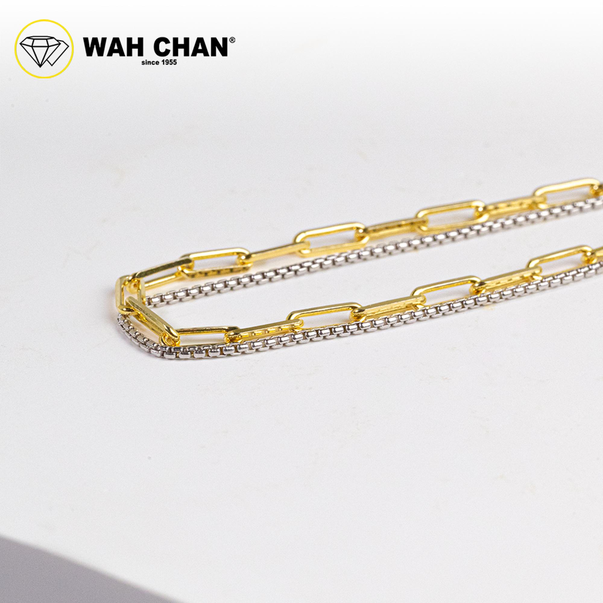 WAH CHAN S925 ITALIAN Silver Bracelet - Paper Clip Mesin 2C NSBLV014 - Image 2