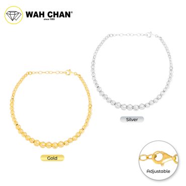 WAH CHAN S925 ITALIAN Silver Bracelet - Full Moon XL NSBLV016
