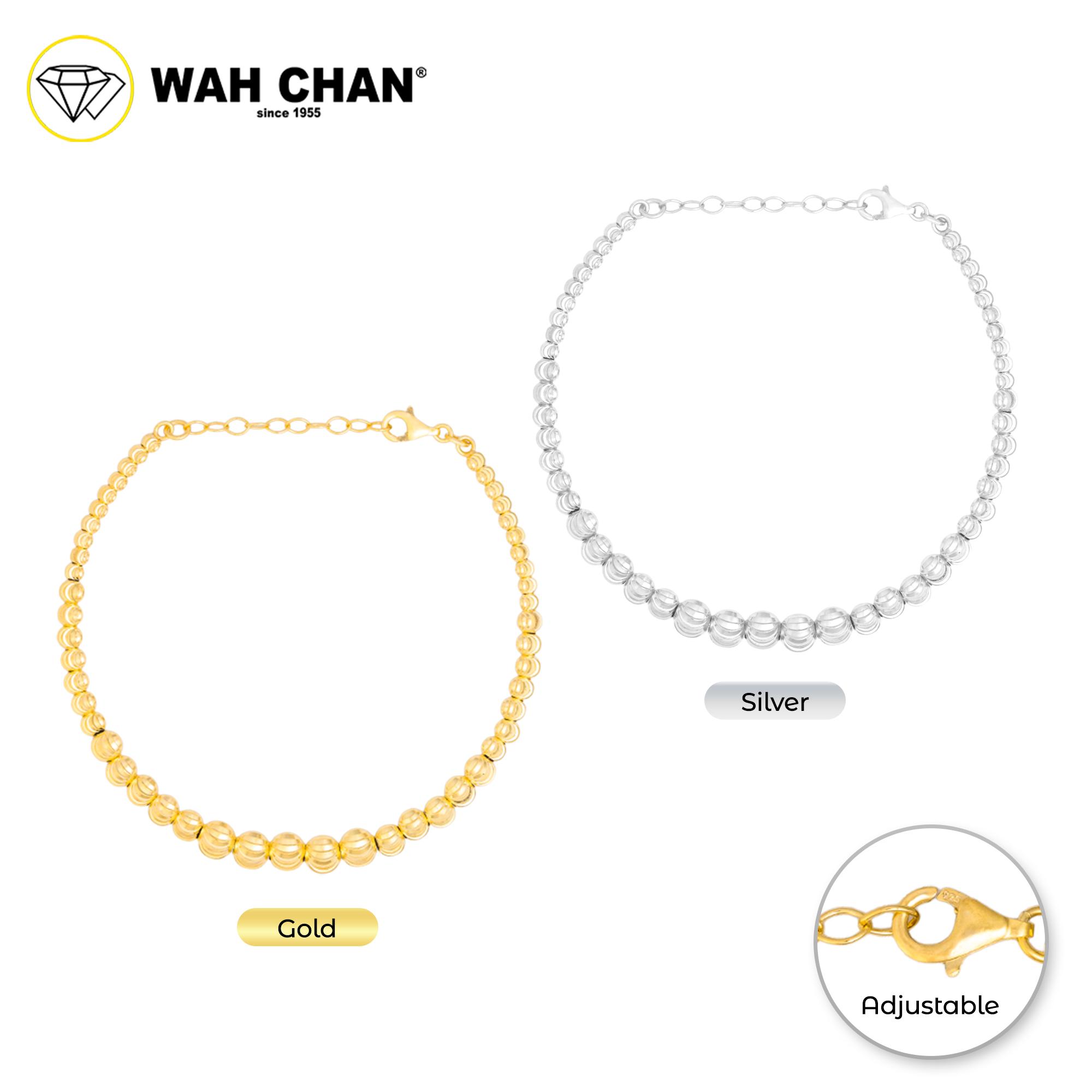 WAH CHAN S925 ITALIAN Silver Bracelet - Full Moon XL NSBLV016