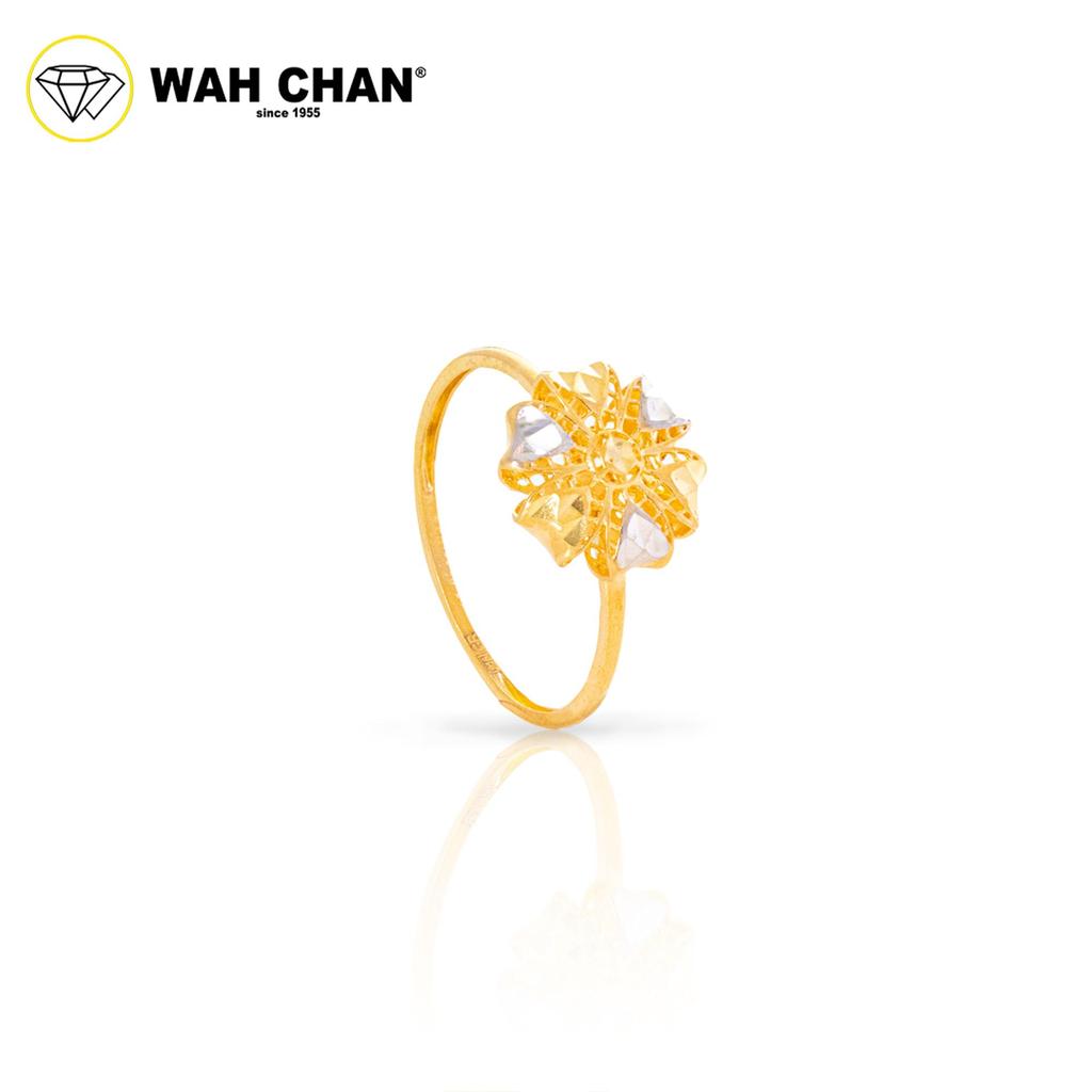 WAH CHAN 916 Gold Ring - Cincin Bunga Clover 2C OSR1109