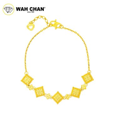 WAH CHAN 916 Gold Bracelet - Diamond Shaped Bracelet OSB1321