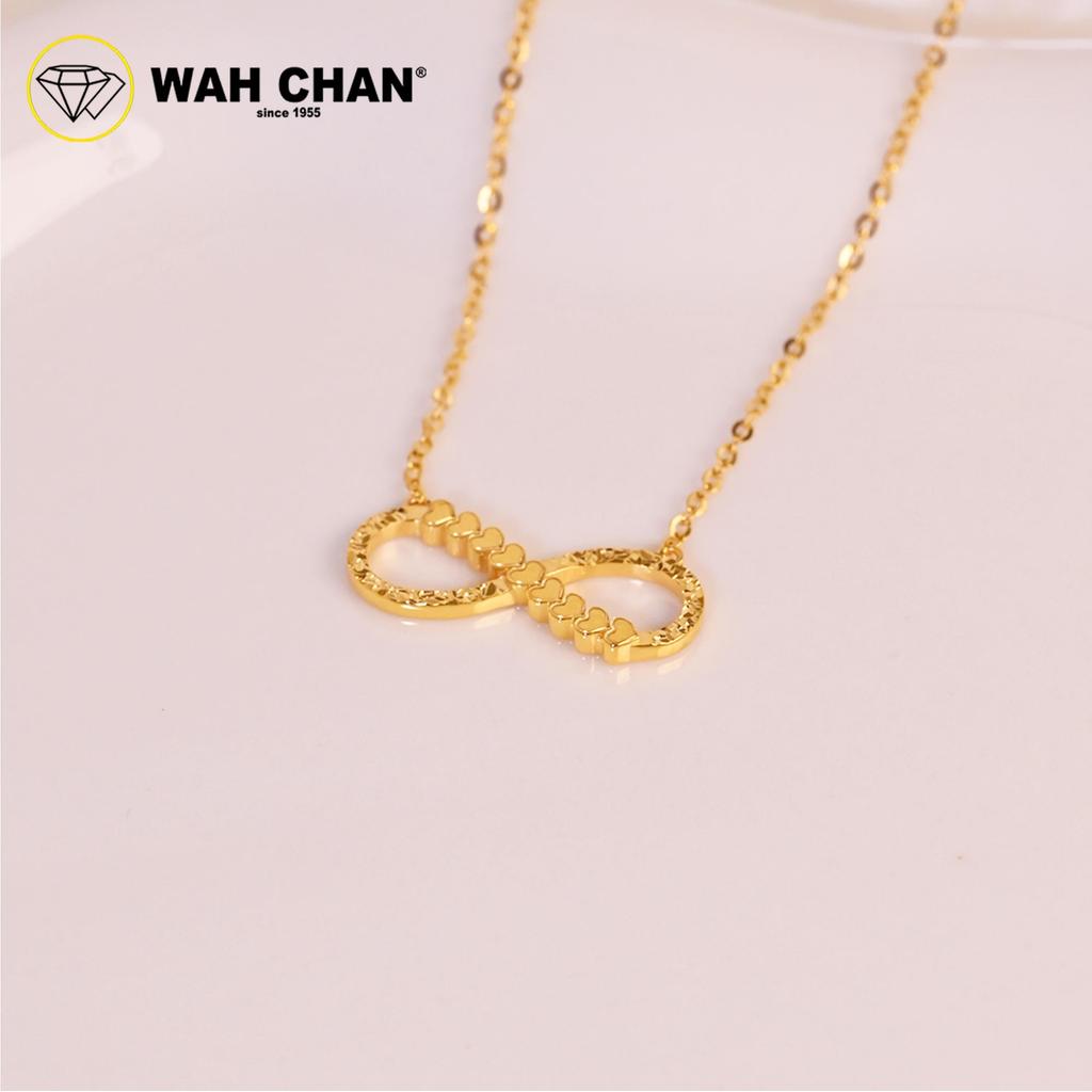 WAH CHAN 916 Gold Necklace - OSC1071 Infinity Love Necklace - Image 2