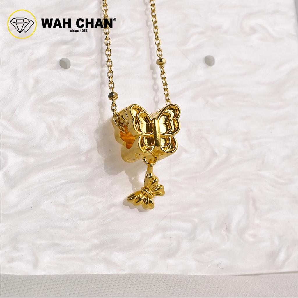 WAH CHAN 916 Gold Pendant - OSP1387 Butterfly Pendant - Image 3